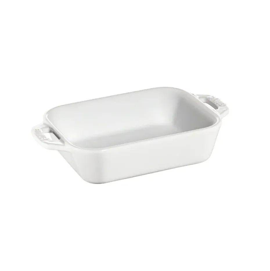 Molde de horno Staub rectangular 14x11 cm, blanco