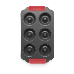 Molde dónuts antiadherente Lékué 6 cav., Rojo