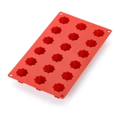 Molde mini bordelais acanalado de silicona Lékué, Rojo