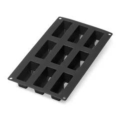 Molde mini cake de silicona Lékué 9 cav., Negro