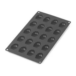 Molde mini magdalenas de silicona Lékué 20 cav., Negro