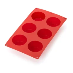 Molde muffins de silicona Lékué 6 cav., Rojo