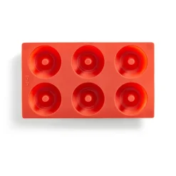 Molde para dónuts Lékué silicona 6 uds., Rojo