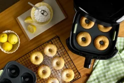 Molde para donuts para Air fryer Lékué, 4 uds., Gris