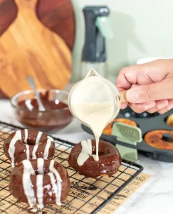 Molde para donuts para Air fryer Lékué, 4 uds., Gris