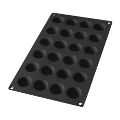 Molde semiesfera de silicona Lékué 24 cav., Negro