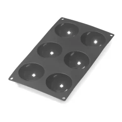 Molde semiesfera de silicona Lékué 6 cav., Negro
