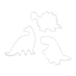 Moldes de galletas de dinosaurio Nordwik, 3 piezas, Acero inoxidable