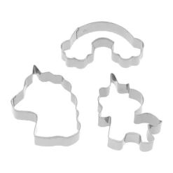 Moldes de galletas de unicornio Nordwik 3 piezas, Acero inoxidable