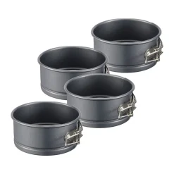 Moldes desmontables mini Karabo acero al carbono, 4-pack, Ø10 cm