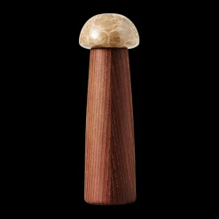 Molinillo de sal y pimienta Yami M, Madera de fresno carbonizada-mármol