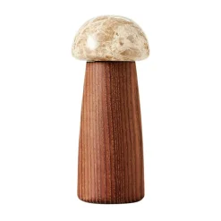 Molinillo de sal y pimienta Yami S, Madera de fresno carbonizada-mármol