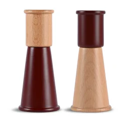 Molinillo pequeño de sal y pimienta Gurken 2 piezas, Rojo-marrón