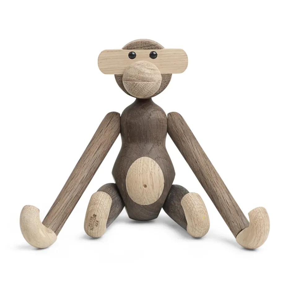 Mono de madera pequeño, roble-roble ahumado
