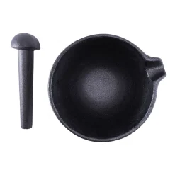 Mortero de hierro fundido Satake Nabe, negro