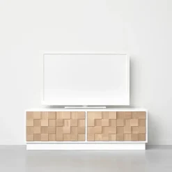 Mueble TV Collect 2016, roble aceitado blanco-blanco