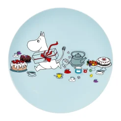 Mumin Picknick plato Ø19,5 cm, Azul claro