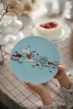 Mumin Picknick plato Ø19,5 cm, Azul claro