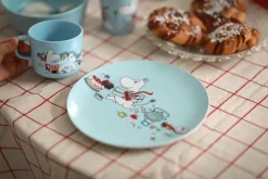 Mumin Picknick plato Ø19,5 cm, Azul claro