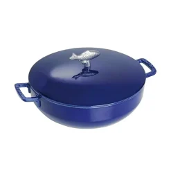 Olla bouillabaisse de hierro fundido Staub, azul