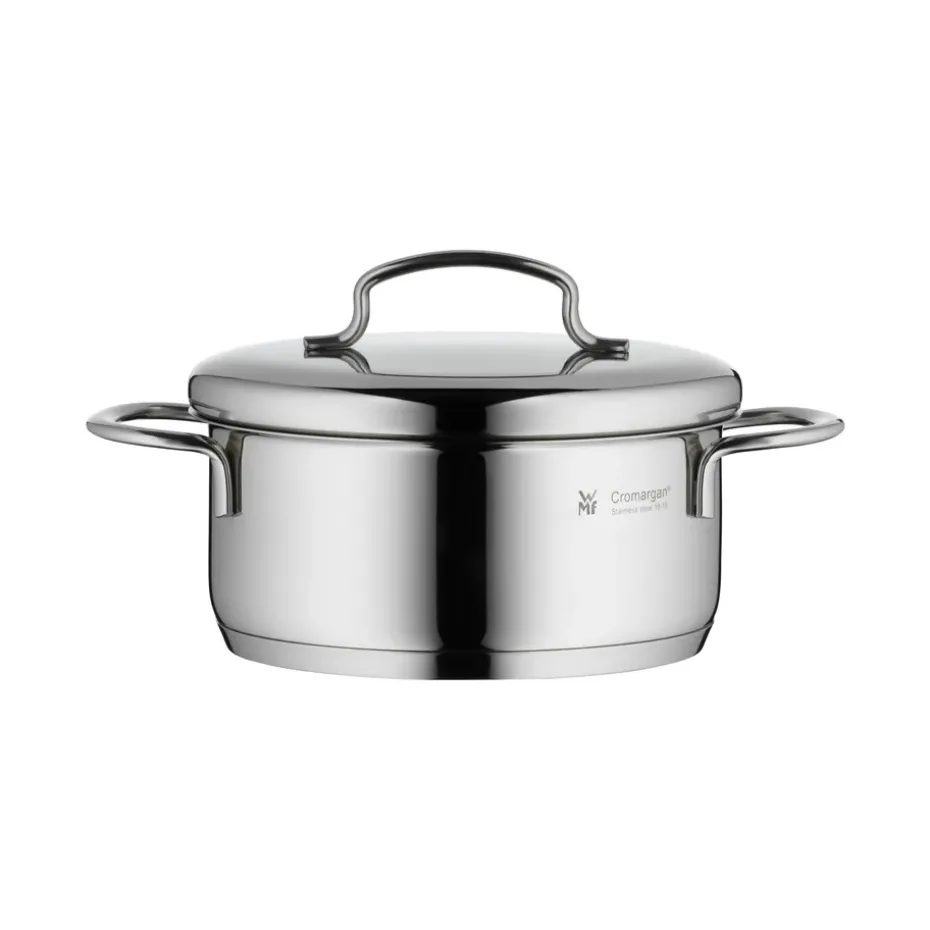Olla con tapa Mini baja 14 cm, acero inoxidable