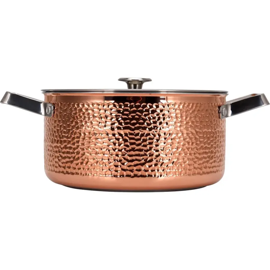 Olla con tapa Mjölner hamrad cobre, Miranda, 4 L
