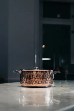 Olla con tapa Mjölner hamrad cobre, Miranda, 4 L