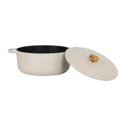Olla de hierro fundido esmaltada Combekk Enameled Ø28 cm , Pomo sand-gold