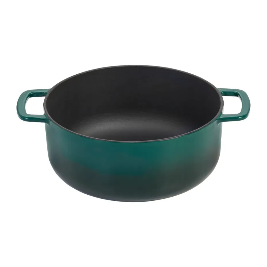 Olla de hierro fundido esmaltada Combekk Enameled Ø28 cm , Holly Green-pomo gold