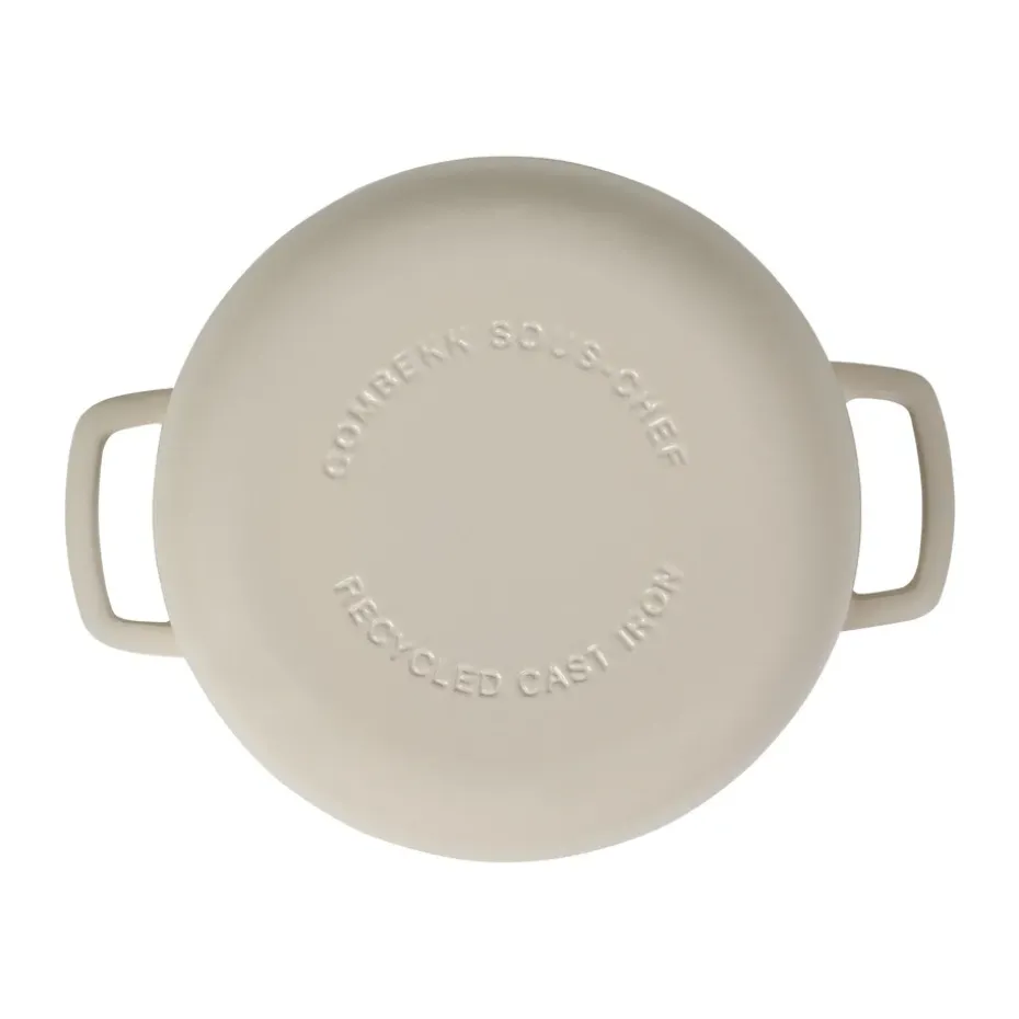 Olla de hierro fundido esmaltada Combekk Enameled Ø24 cm , Pomo sand-gold