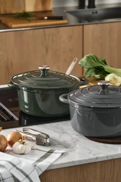 Olla de hierro fundido Nordwik redonda 5 l, Verde