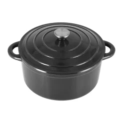 Olla de hierro fundido Nordwik redonda 5 l, Negro-plateado
