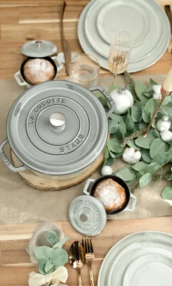 Olla de hierro fundido Staub redonda 5,2 l, gris