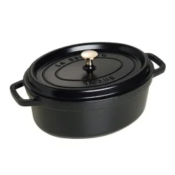 Olla de hierro fundido Staub ovalada 4,2 l, negro