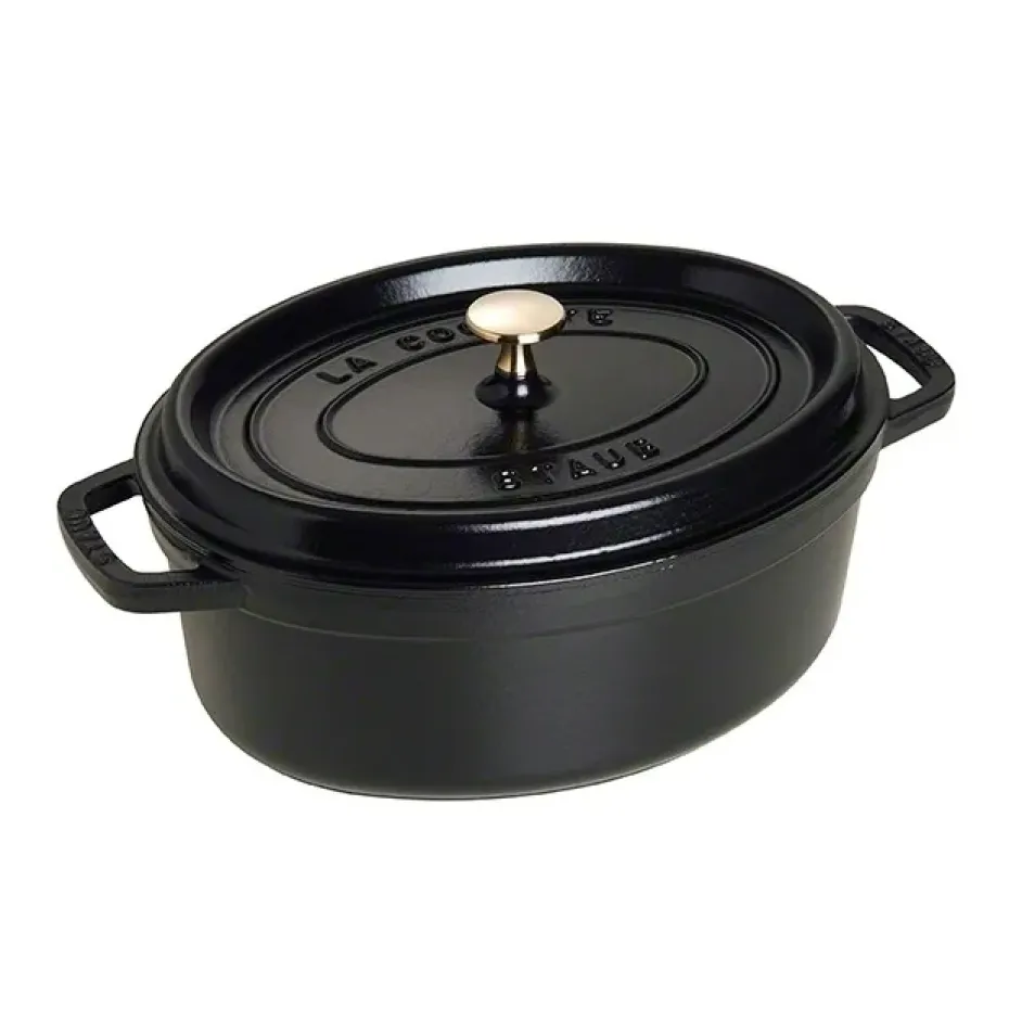 Olla de hierro fundido Staub ovalada 4,2 l, negro