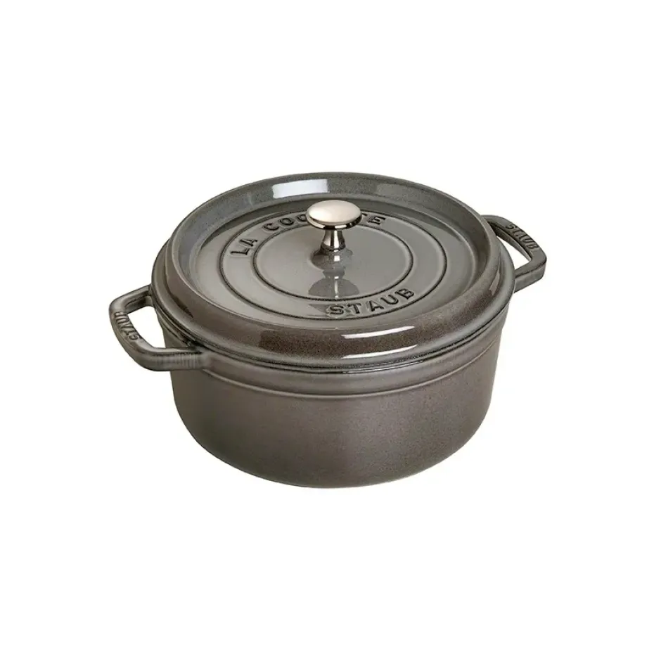Olla de hierro fundido Staub redonda 3,8 l, gris
