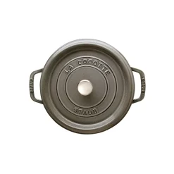 Olla de hierro fundido Staub redonda 3,8 l, gris