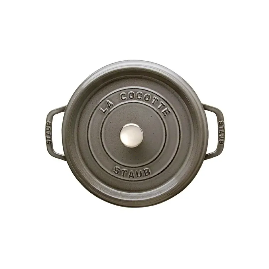 Olla de hierro fundido Staub redonda 3,8 l, gris