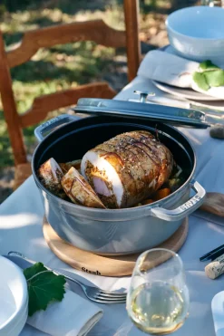 Olla de hierro fundido Staub redonda 3,8 l, gris