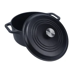 Olla de hierro fundido Victoria, previamente curada, 6,6 L