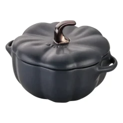 Olla Staub calabaza en gres negro, 0,47 L