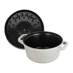 Olla Staub Twister La Cocotte 4 L, White truffle