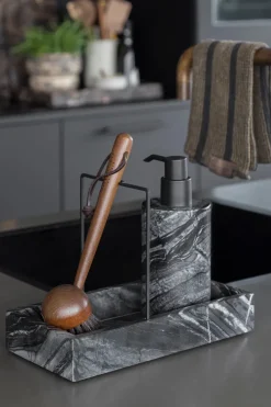 Organizador de encimera Marble 12x23,5 cm, Black-grey
