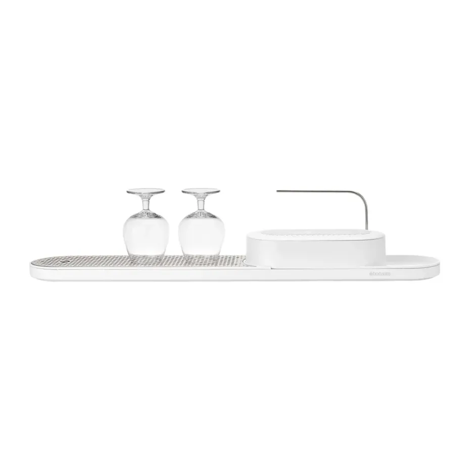 Organizador de fregadero SinkStyle, set de 2 piezas, Mineral Fresh White