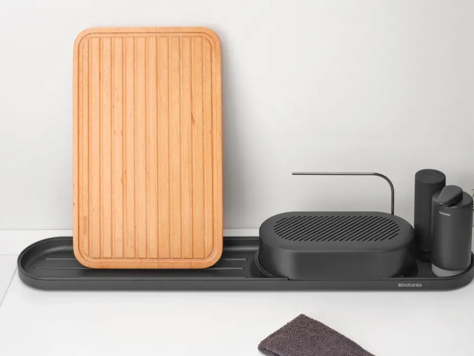 Organizador de fregadero SinkStyle, set de 4 piezas, Mineral Infinite Grey