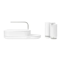 Organizador de fregadero SinkStyle, set de 3 piezas, Mineral Fresh White