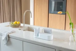 Organizador de fregadero SinkStyle, set de 3 piezas, Mineral Fresh White
