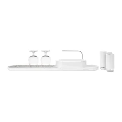 Organizador de fregadero SinkStyle, set de 4 piezas, Mineral Fresh White