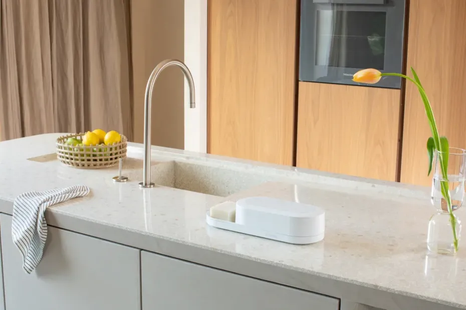 Organizador de fregadero SinkStyle, Mineral Fresh White