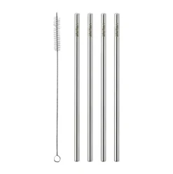 Pajitas reutilizables Stelton 4-pack, Steel